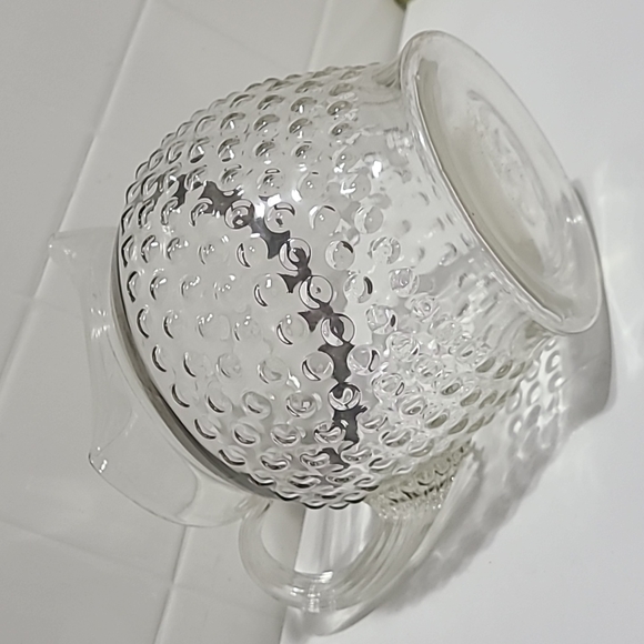 Vintage glass pitcher silver line around the body - Picture 6 of 8